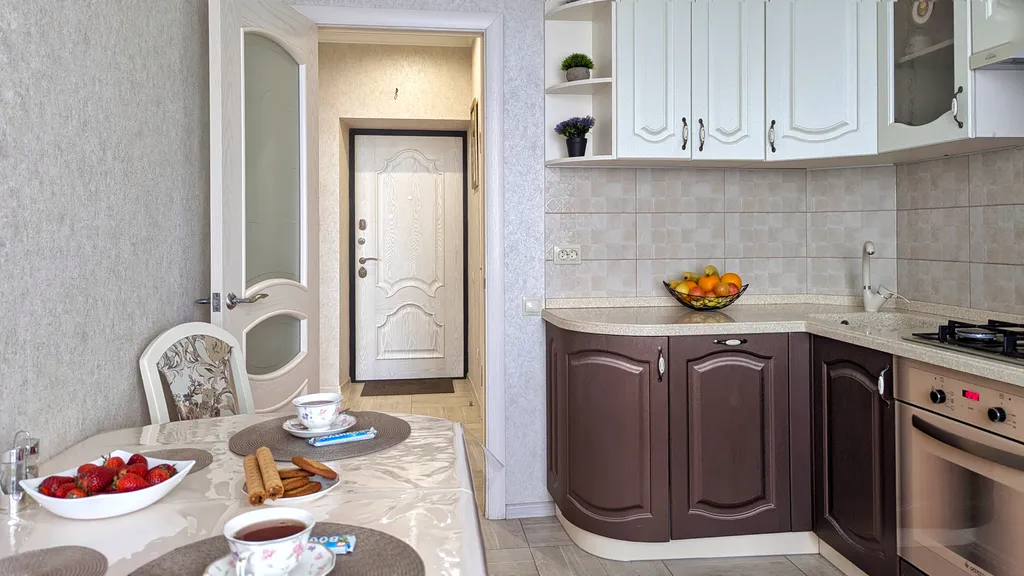 Светлая квартира c открытым балконом