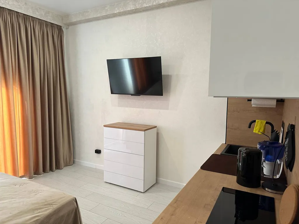 Студия с балконом и прекрасным видом на горы