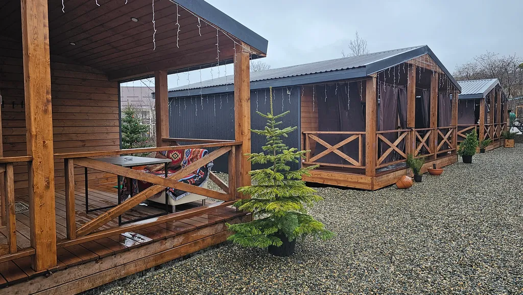 Уютный домик в горах с тёплым бассейном и баней