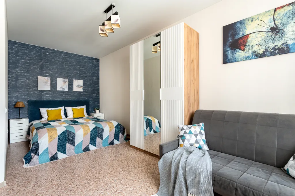 Уютная 1-комнатная квартира, 40 м², 2 кровати