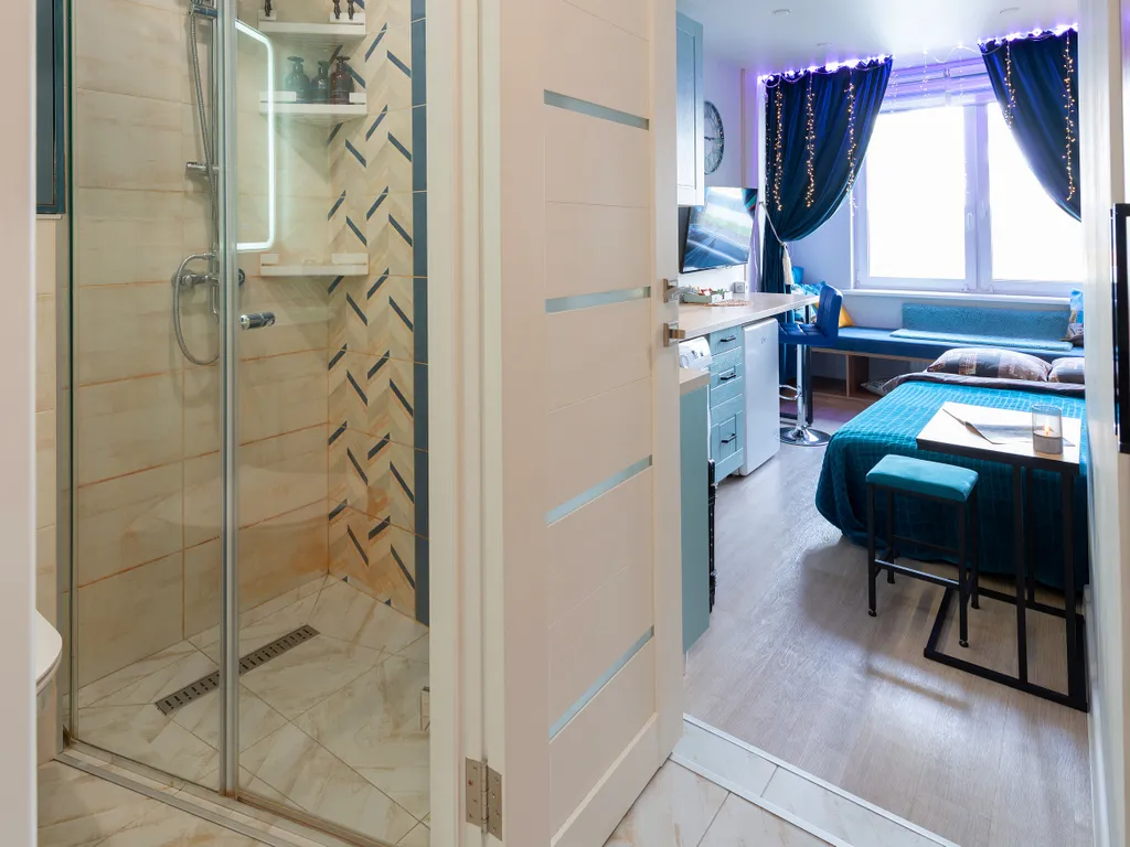 A-Studio с террасой на крыше и мангалом на берегу Туры