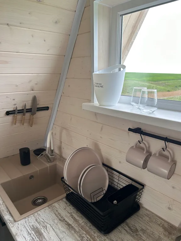 Новый a-frame с видом на море