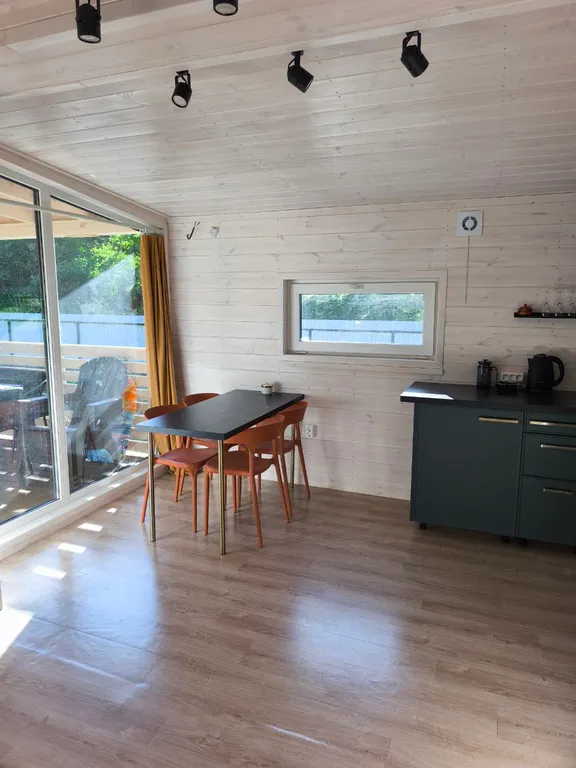 Новый деревянный современный дом в 2 минутах от моря