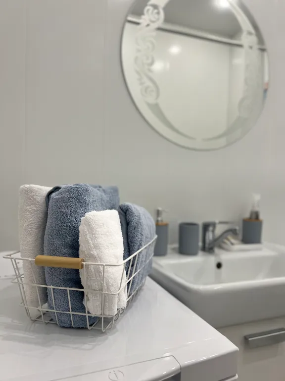 Уютная светлая квартира Аквамарин в новом развитом районе города