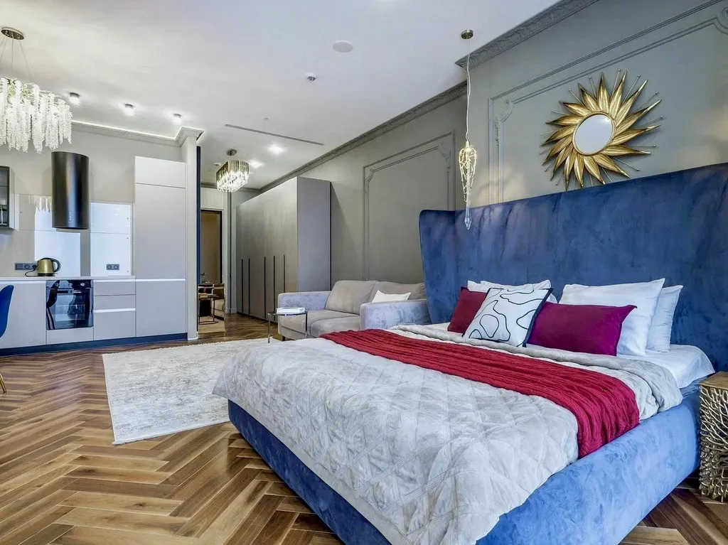 Квартира Квартира Sky City Moscow Уютная Студия на 43 этаже с видом на закат! Lux дизайн — Москва