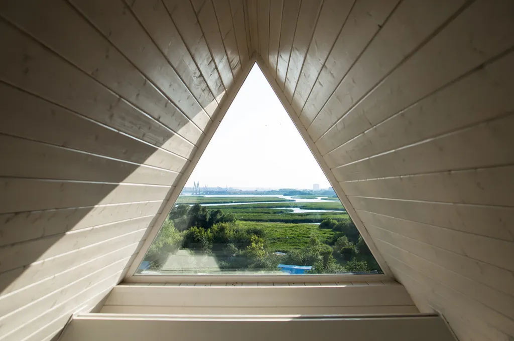 Коттедж Домик A frame с потрясающим видом на Казанку (white) — Казань