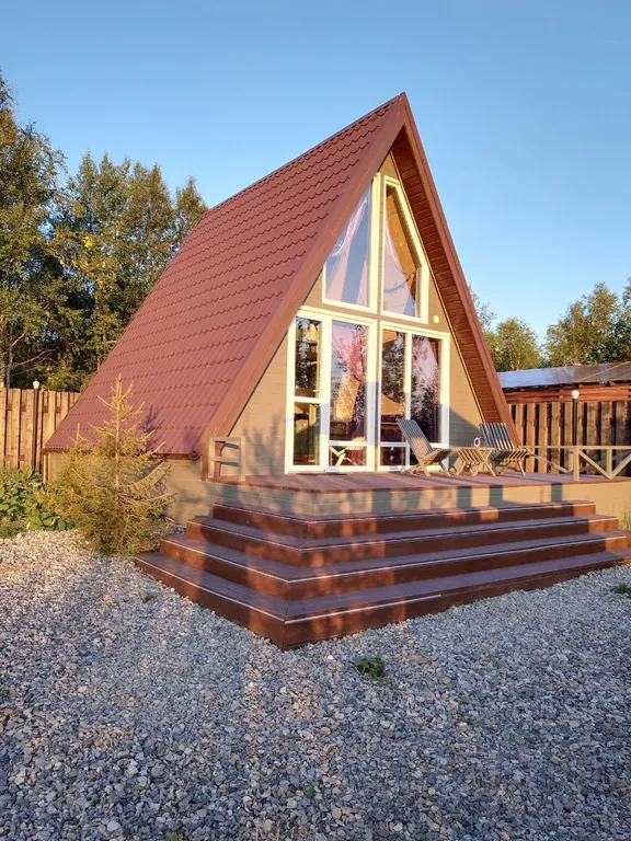 Дом коттедж А-Фрейм с баней на дровах A-frame Териберка