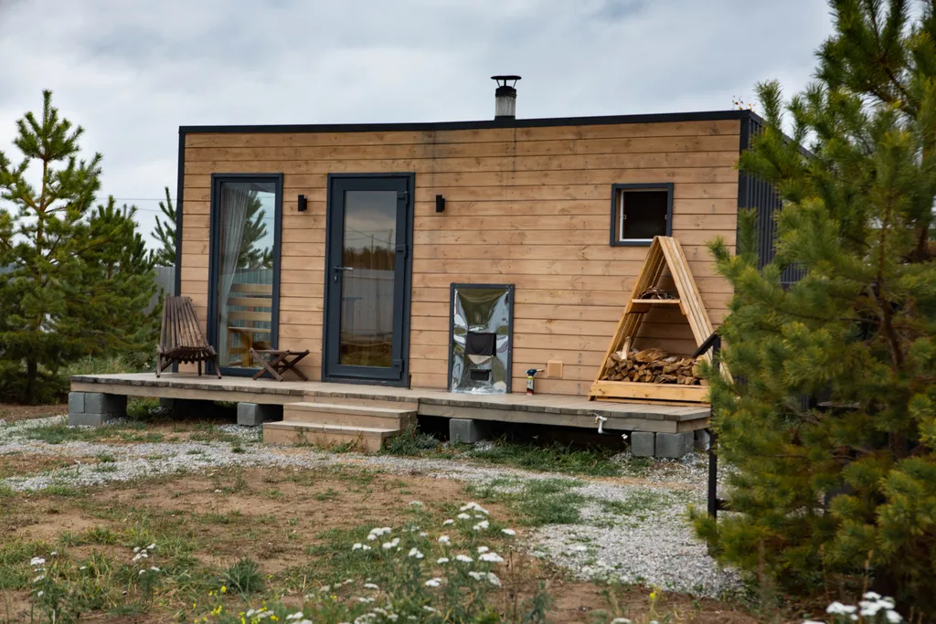 Домик с бассейном с банькой и чаном на дровах