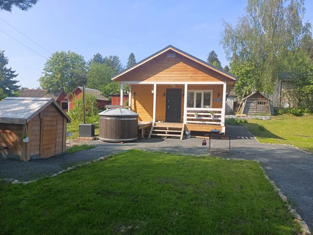 Уютный домик-баня с купелью в тихом местечке