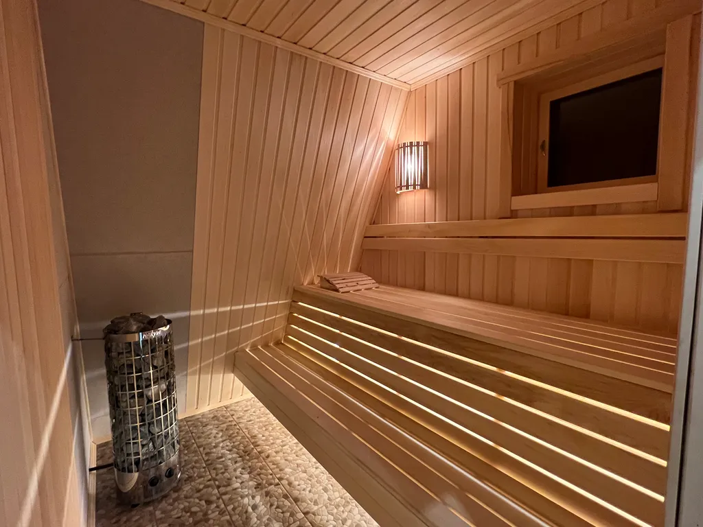 Чудесный домик A-frame с сауной Оливка