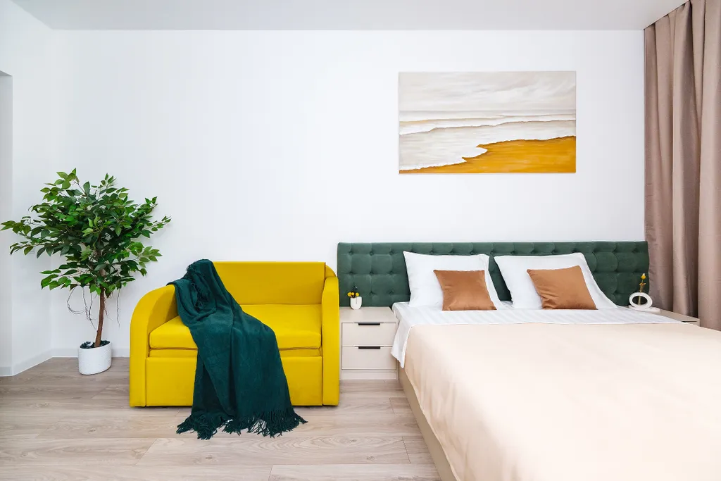 Светлая студия для семьи или компании, до моря 25 минут, парковка