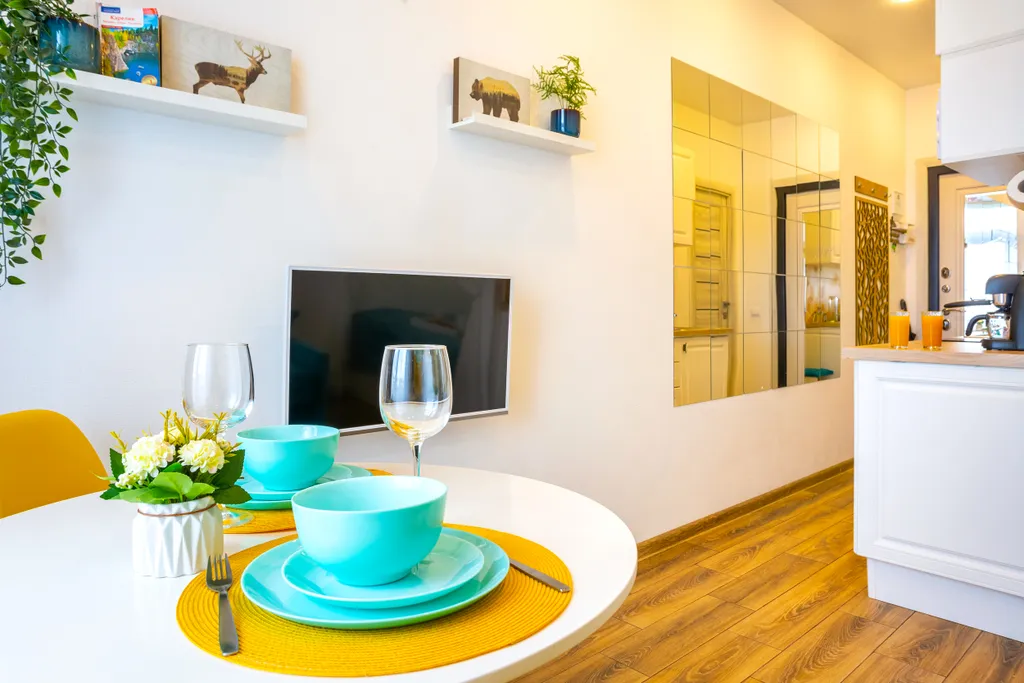 Апартаменты с балконом riverside в центре