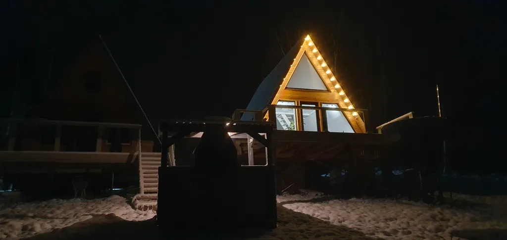 Коттедж Видовой парящий дом в заповеднике с банным чаном, без соседей — Муханки