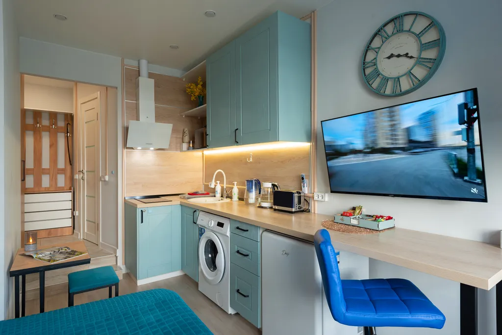 A-Studio с террасой на крыше и мангалом на берегу Туры