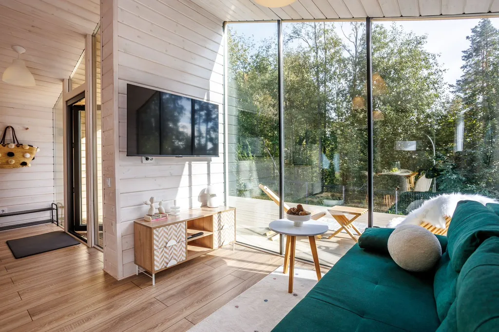 Дом Мая у озера с баней на дровах