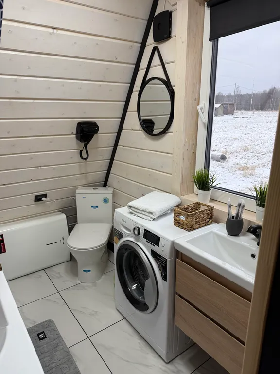 Загородный дом с баней и чаном