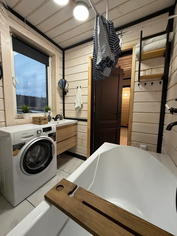 Загородный дом с баней и чаном