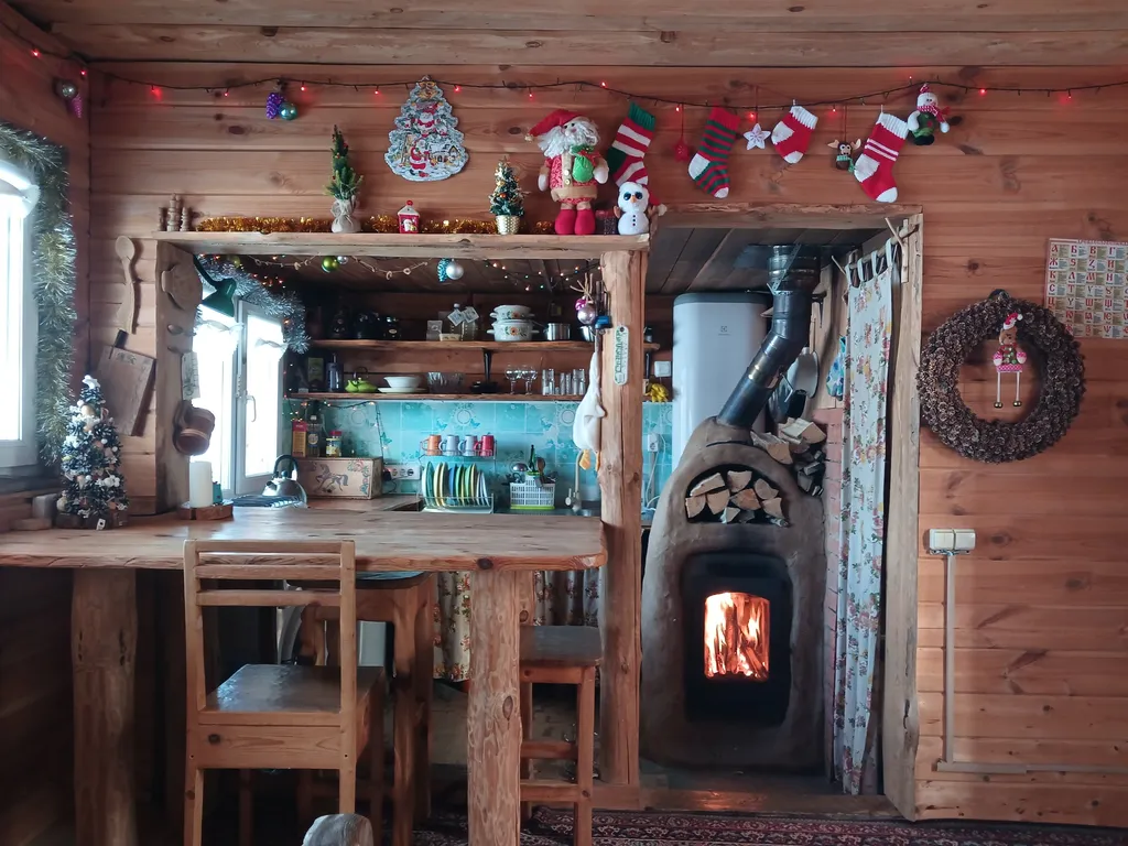 Дом у леса с камином на окраине для отдыха души и тела