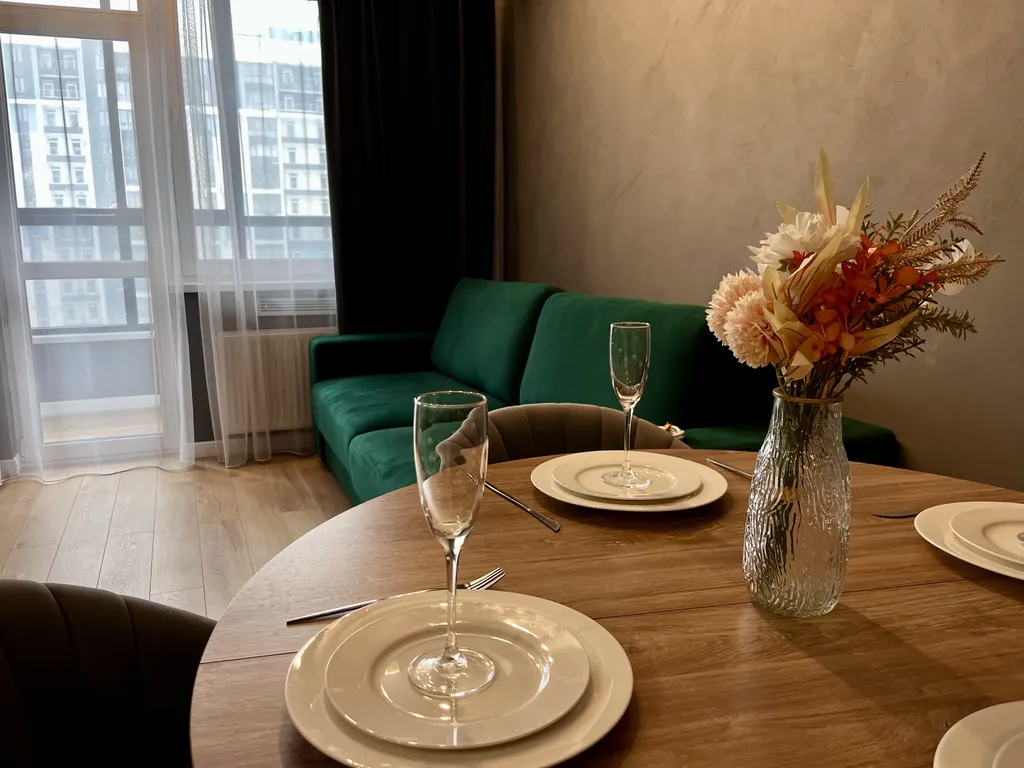 Современная квартира в тихом районе, спокойный отдых