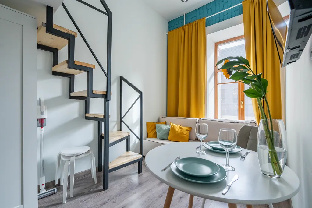 Квартира Квартира Бирюзовый лофт/Cтудия в центре — Санкт-Петербург