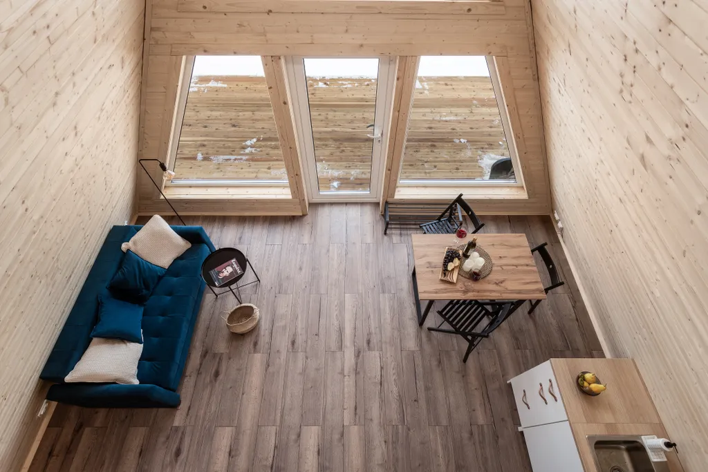 A-frame с беседкой и сауной у Игоры