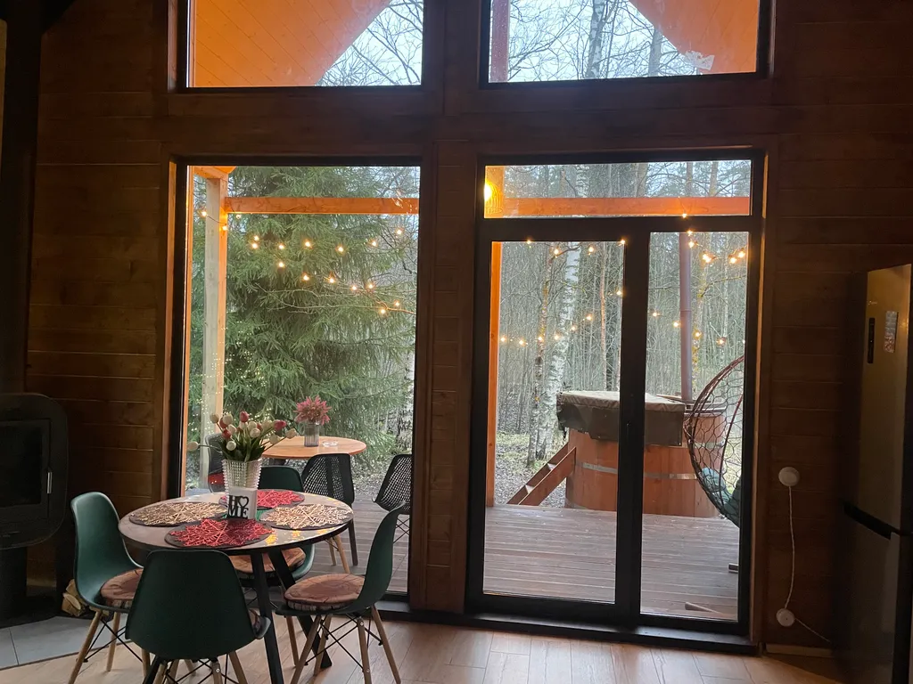 Уютный дом с купелью и камином Лесное Вдохновение