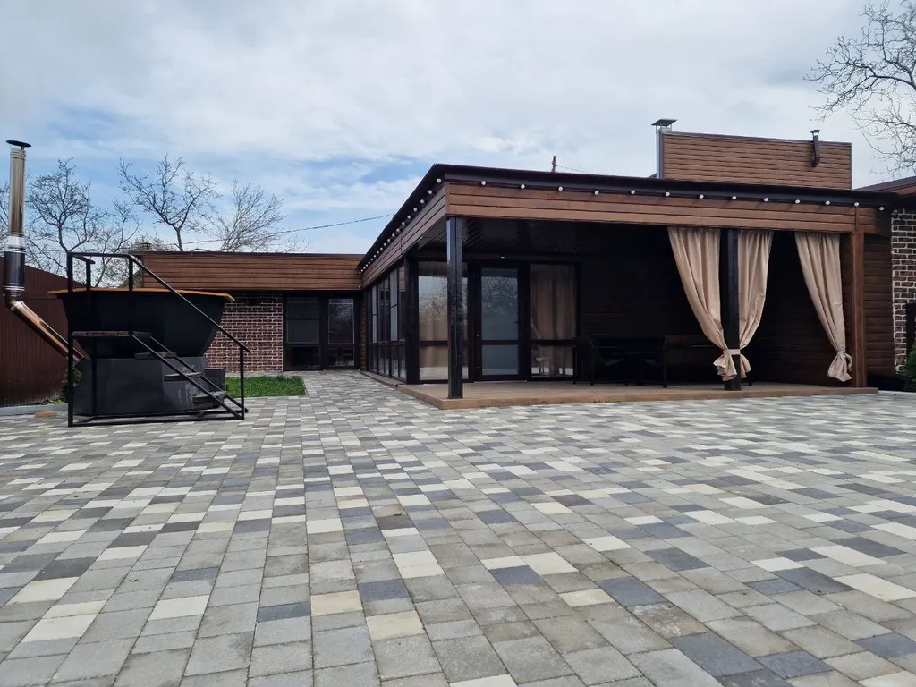 Дом с баней на дровах и банным чаном