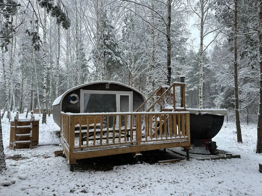 Отдых в лесу с баней и горячим чаном