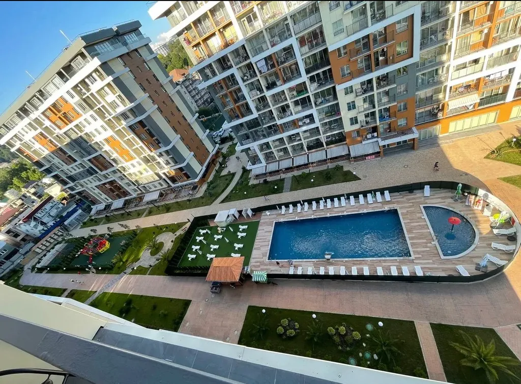 Студия у пляжа с видом на море