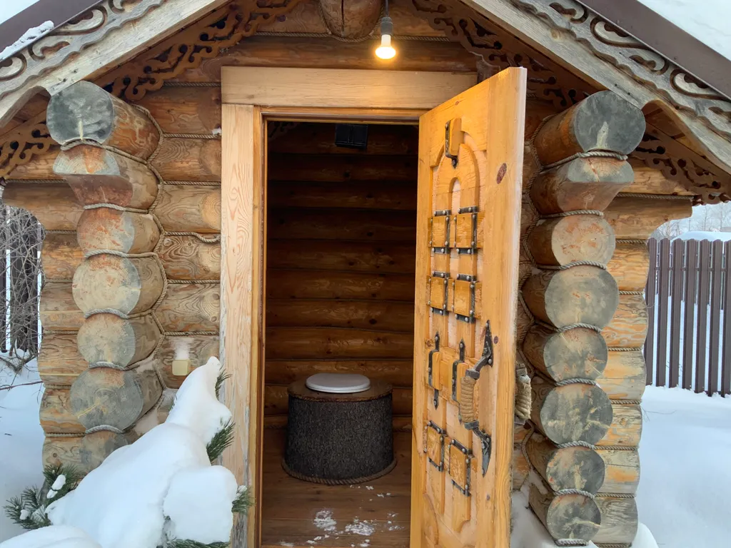 Дом-баня в деревенском стиле