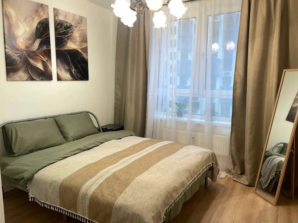 Новая уютная евродвушка с балконом возле аэропорта Домодедово