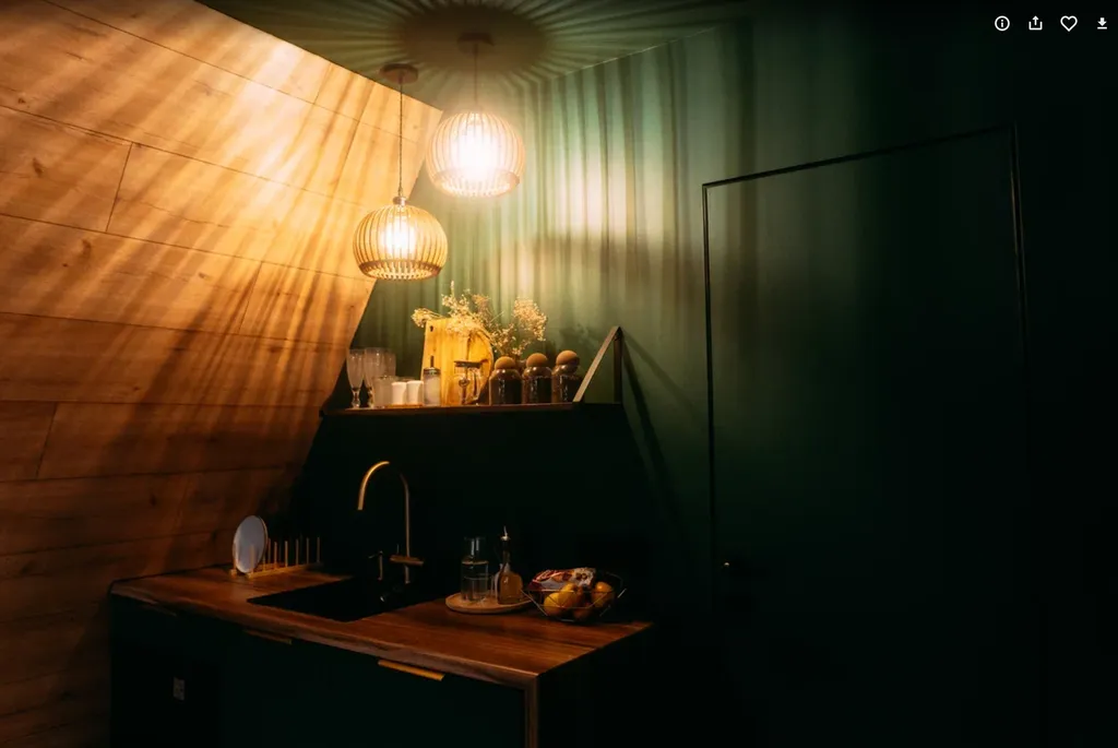 Хвойный - треугольный дом в сосновом лесу