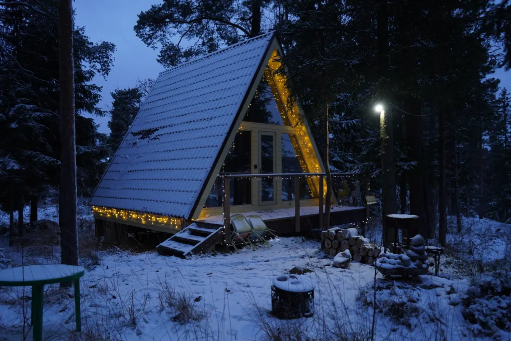 А-фрейм дом на горе