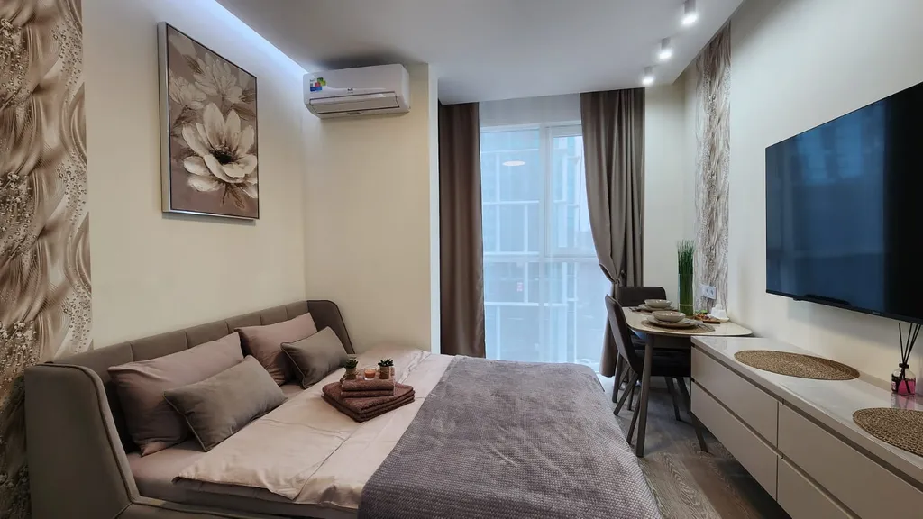 Квартира Квартира Уютная новая студия в жилом комплексе бизнес класса Сочи Парк — Сочи