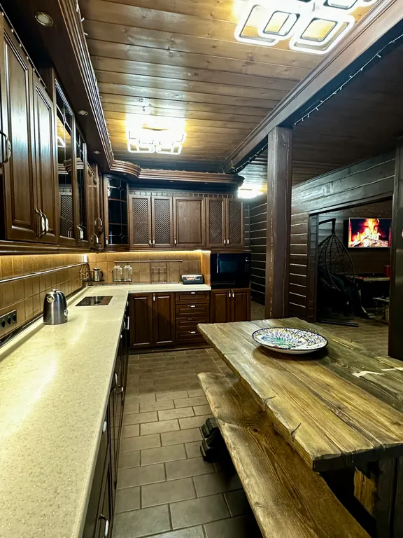 Дом 302m2 — чан, кухня, панорамные окна