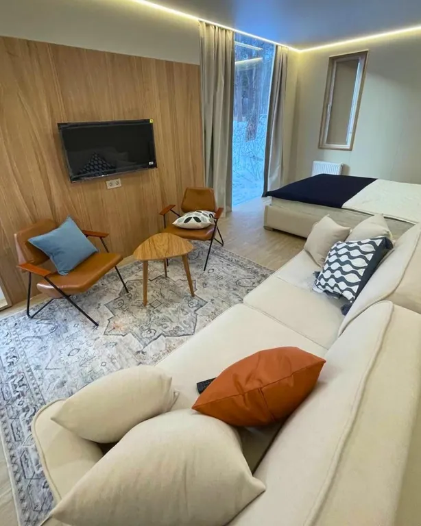 Уютная студия с кухней в горах Алтая