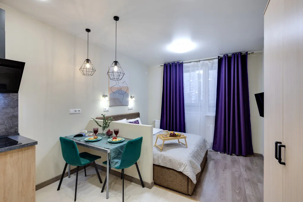 Для теплых вечеров: студия Сага с балконом в Одинбург, вблизи больницы