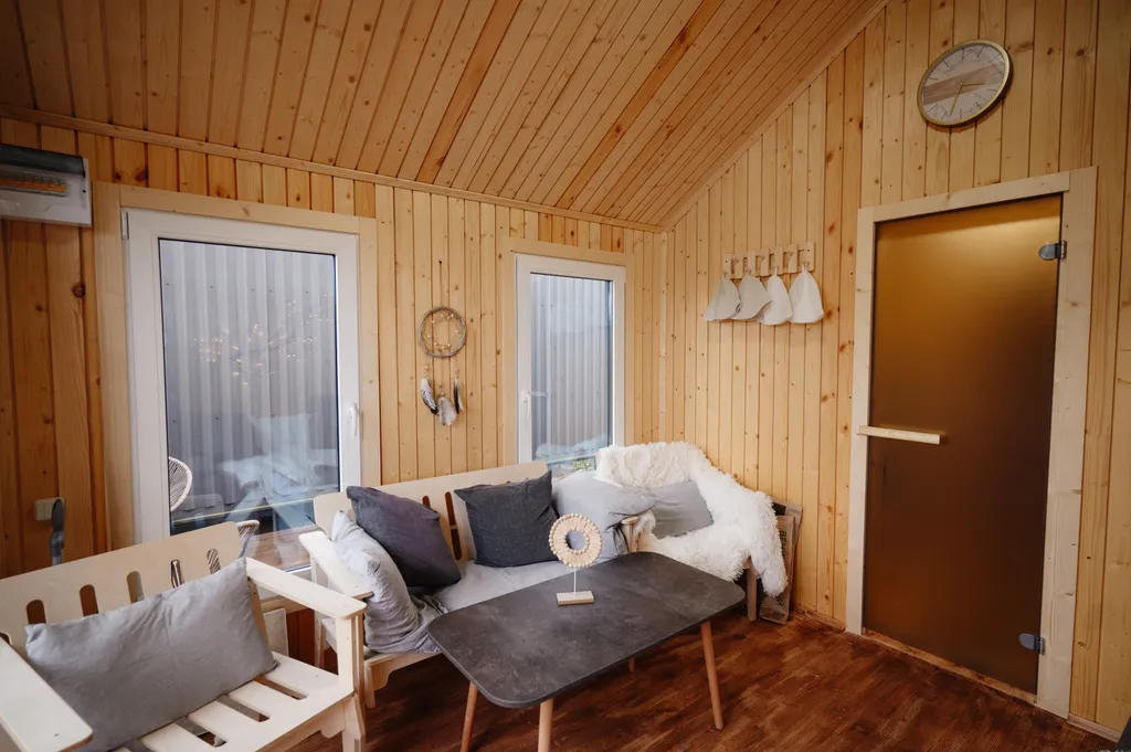 Коттедж Коттедж Уютный Барн-хаус с банным чаном и русской баней — Санкт-Петербург