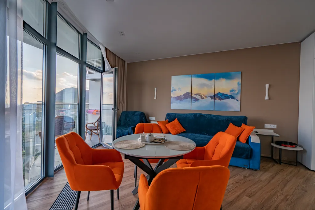 Дизайнерские апартаменты LS-LUX-ORANGE в ЖК Крымская Резиденция