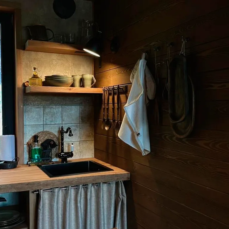 Дом с купелью и камином