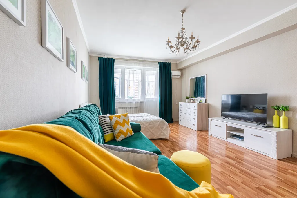 Уютная большая квартира с балконом для приятных вечеров