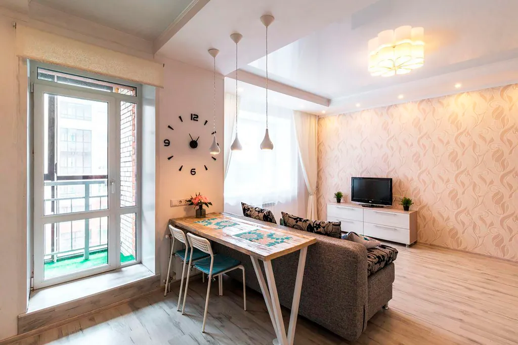 Студия в центре города, зеленый остров