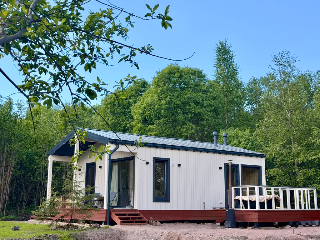 Дом 63m2 — чан, зона барбекю, тёплые полы