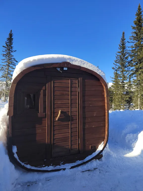 Коттедж Уютный, теплый дом с видом на гору Мустаг — Шерегеш