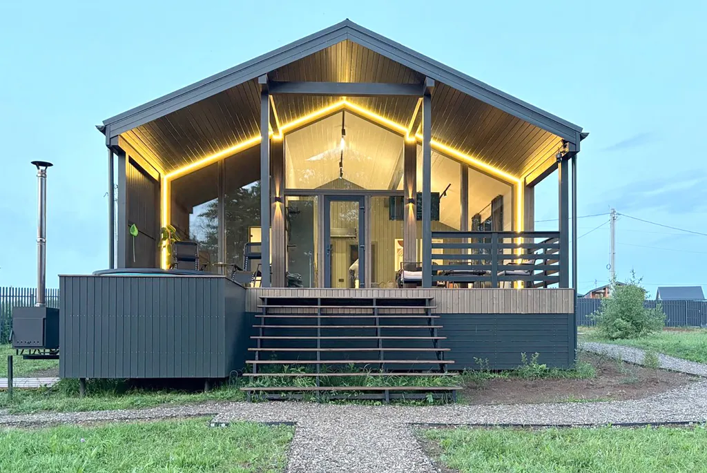 Дом с сауной и купелью в 400 метрах от водохранилища