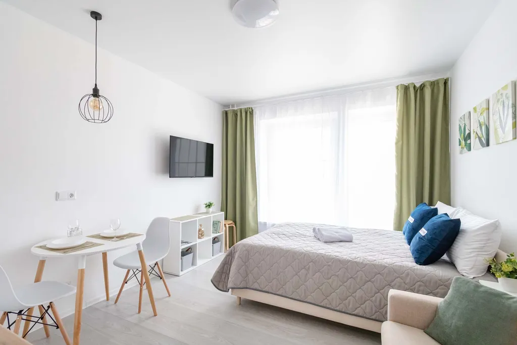 Квартира Апартаменты у метро Некрасовка Green Beige — Москва