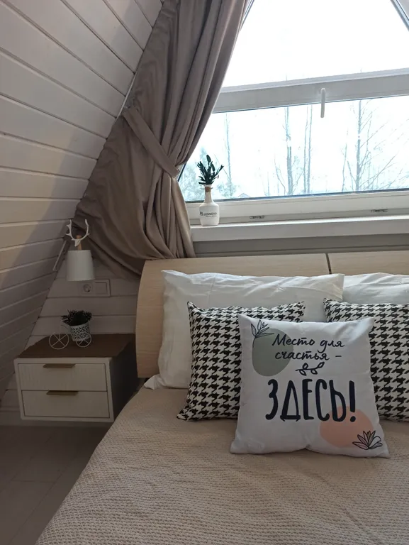 Сканди люкс, дом с камином и видом на лес. LESNOVO