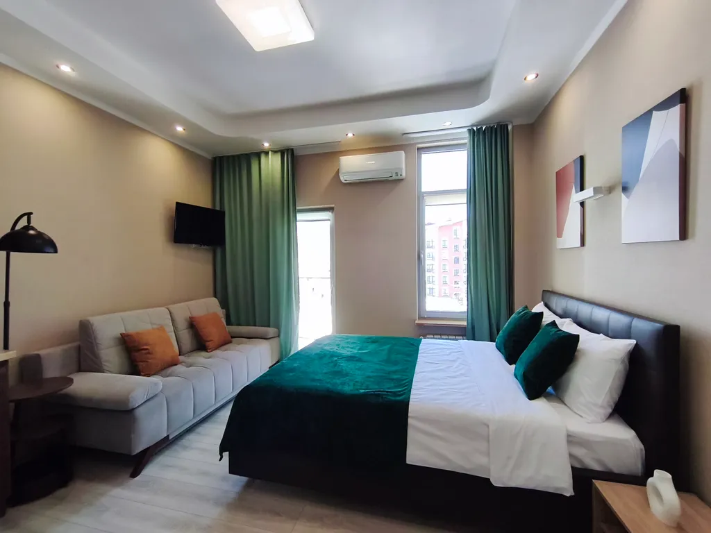 Квартира Стильная студия с балконом и  панорамным видом на горы — аренда посуточно в Эсто-Садок