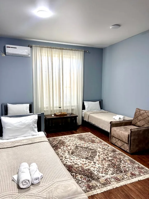 Трехместный номер с красивым видом на горы