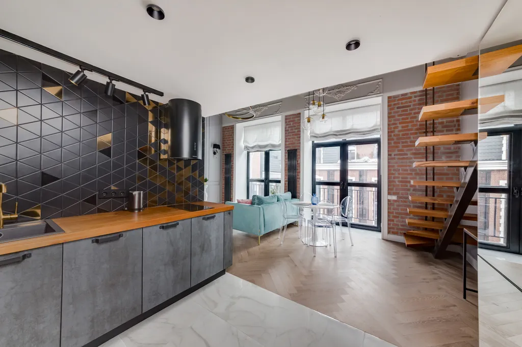 Квартира Квартира Двухэтажная студия в стиле лофт Смарт Хост — Москва